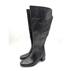 27 Edit Naturalizer Edda Knee High Boots Side Zip Women's Black Size US7.5 EU38